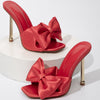 Alice Square Toe Butterfly-Knot Strap High Heel Sandals