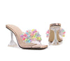 Dolly Embellished Clear High Heels Open Toe Sandal