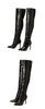 Anne Solid Zip Up Leather Stiletto Boots